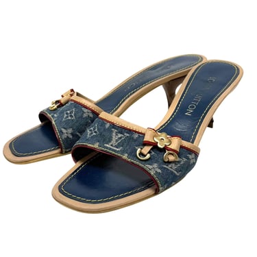 Louis Vuitton Denim Kitten Heels