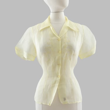 Vintage 1950s Organza top