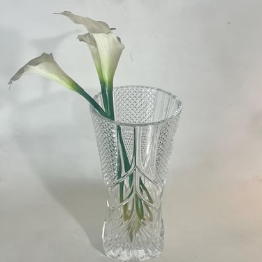 Elegant Crystal D'Arques 24% Lead Crystal Vase - Made in France, 12" Tall 