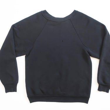black sweatshirt / raglan sweatshirt / 1980s Discus heavyweight sweatshirt Medium 