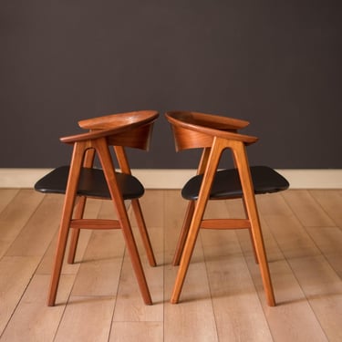 Pair of Danish Teak Compass Dux Dining Chairs by Erik Kirkegaard 