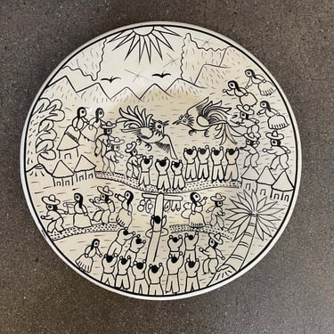 Handmade Barro Glazed Mexican Wall Decor Plate