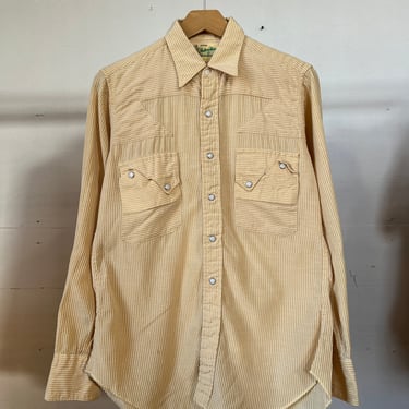 Sm Med / 1950s Western Shirt / CRAZY POCKET / Pearl Snap / Beau Brummel - E 