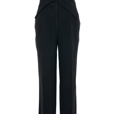 2013 Celine Foldover Tapered Crepe Trousers