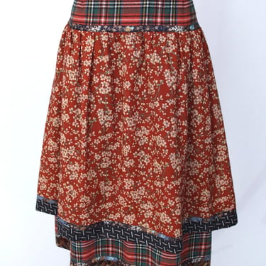 1970s Koos Van Den Akker Wool Patchwork Skirt*