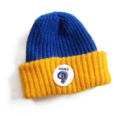 Los Angeles Rams / Rams beanie / 1980s Los Angeles Rams two tone cuffed beanie 