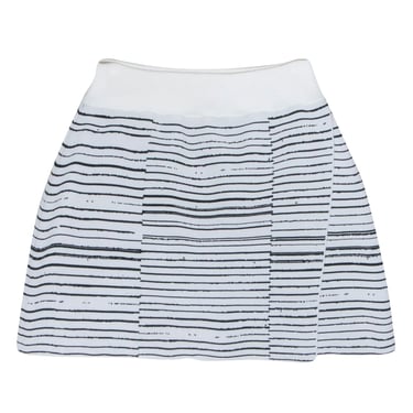 A.L.C. - White &amp; Black Stripe Knit Skirt Sz S