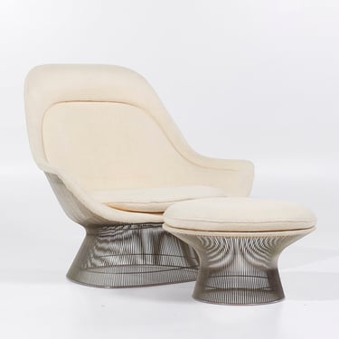 Warren Platner for Knoll Mid Century Easy Lounge Chair and Ottoman - mcm 