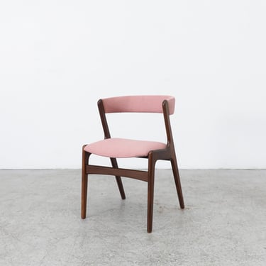 Single Pink Upholstered Kai Kristiansen Chair