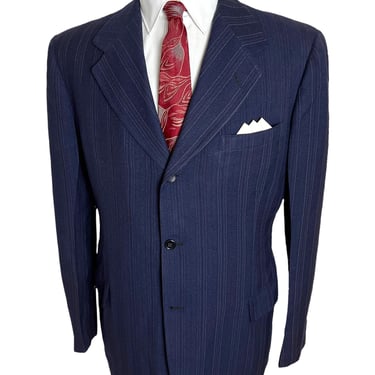 Vintage 1940s Wool Gabardine Blazer ~ size 40 R ~ 30s ~ Jacket / Suit / Sport Coat ~ 
