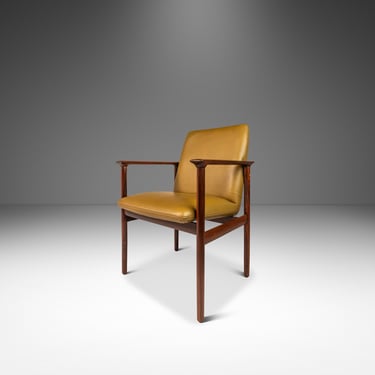 Mid-Century Scandinavian Modern Arm Chair in Solid Rosewood & Leather by De Klerk and Sons, Netherlands, c. 1960s 