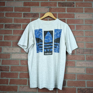 Vintage 90s Adidas Logo ORIGINAL Sports Tee - Large (fits Extra Large) 