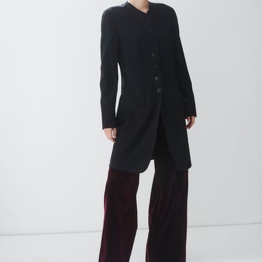 Donna Karan Black Wool Coat