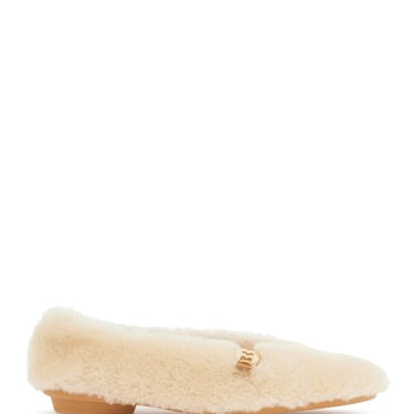 Ferragamo Shearling Ballet Flats Women