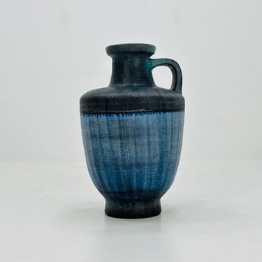 Rare mid century Blue Floor Vase from Karlsruher Majolika, Model 7192 1960s 