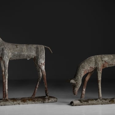 Folk Art Deer Sculpture