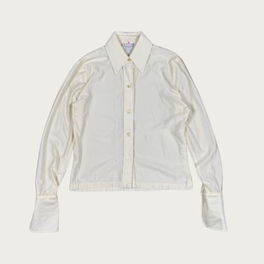 (M/L) 70s Cream Disco Shirt