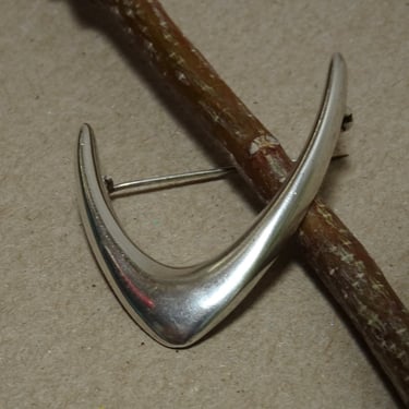 A. Johansen Danish boomerang silver pin 1960’s 