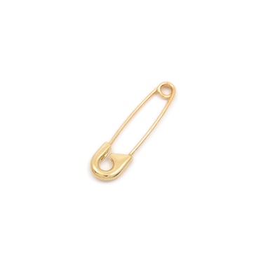 Safety pin earring (original), 14K yellow gold