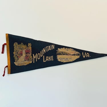 Vintage Mountain Lake, Virginia Full Size Pennant Dirty Dancing 