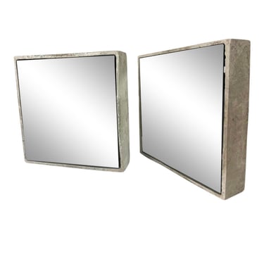 60s Industrial Modern Modified Concrete Wall Mirrors 