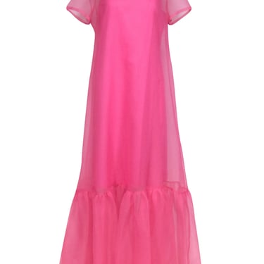 Staud - Bubble Gum Pink Organza &quot;Calluna&quot; Dress Sz L