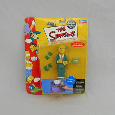 Vintage Mr. Burns from The Simpsons Toy - World of Springfield Interactive Figure - New in Package - 2000 Playmates 