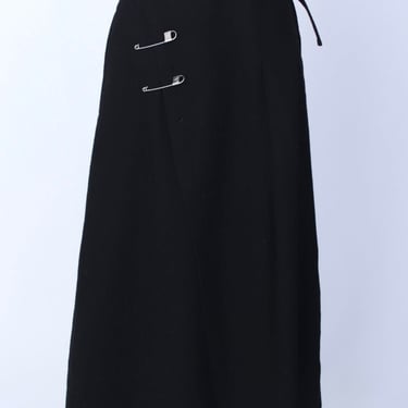 Yohji Yamamoto Wool Safety Pin Wrap Skirt*