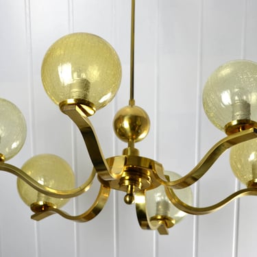 Art Deco chandelier ceiling lamp design lamp 30s 40s lamp german chandelier vintage brass lamp 