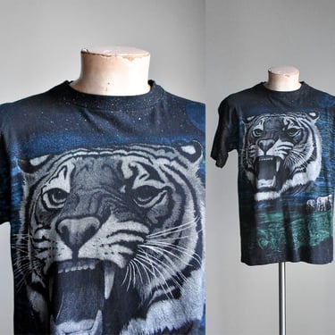 Vintage All over print Tiger Tshirt 
