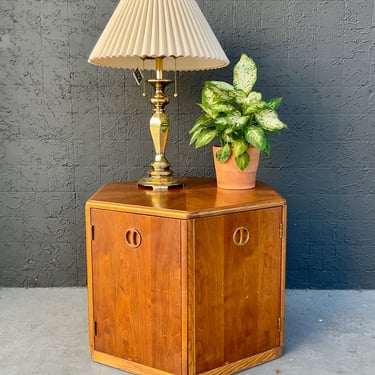 Walnut Hexagon Side Table