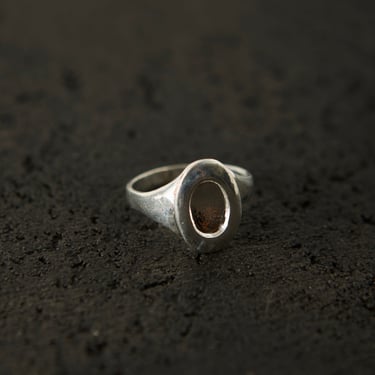 Another Feather Platter Ring, Silver