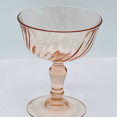Vintage Champaign Coupe Glass Pink Rosaline Arcoroc France-Great Condition 