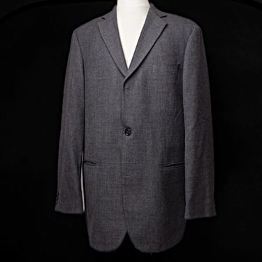 Mens Wool Blend Blazer | Hugo Boss | 44 L | Classic Fit Double-Breasted 3-Button Closure 