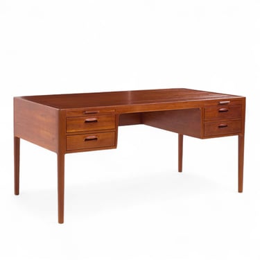 Hans Wegner for Johannes Hansen Model 573 Mid Century Danish Teak Desk - mcm 