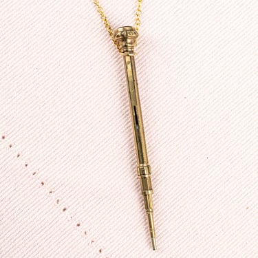 Antique Gold-Filled Chatelaine Pencil Necklace