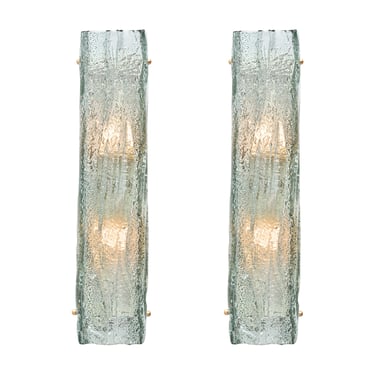 Murano Glass Aqua Sconces by Mazzega