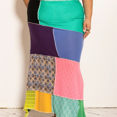 FiOT - Vibrant Patchwork Mermaid Skirt (XL-3X)