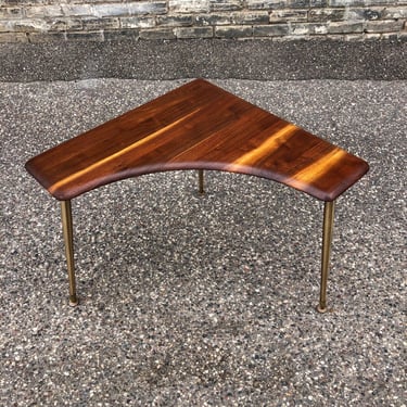 Solid Walnut Boomerang Accent Table 