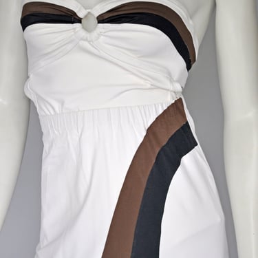 1970s Jantzen color block swimsuit with skirt XS-M 