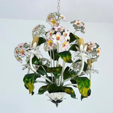 1950s Italian Hydrangeas Chandelier 