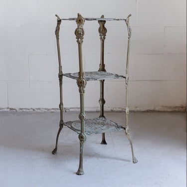 vintage french cast iron plant stand