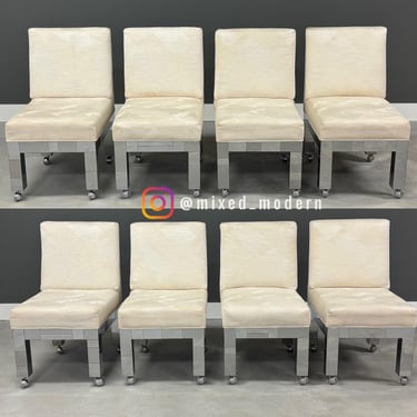 Paul Evans Cityscape Chrome Dining Chairs - Set of 8 