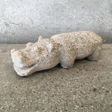 Small Concrete Hippopotamus