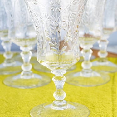 Vintage Cambridge Etched Goblets - Set of 8