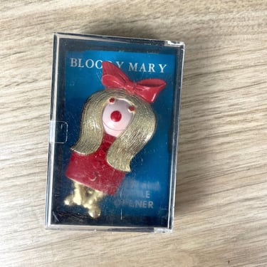 Bloody Mary novelty can and bottle opener - in original box - 1960s vintage 