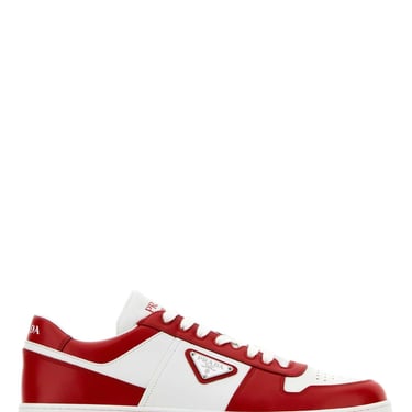 Prada Men Two-Tone Leather Downtown Sneakers