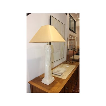 Figural Brancusi Style Ceramic Lamp
