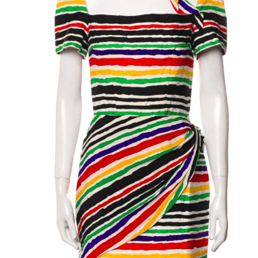 Bill Blass Striped Candy Knee-Length Dress