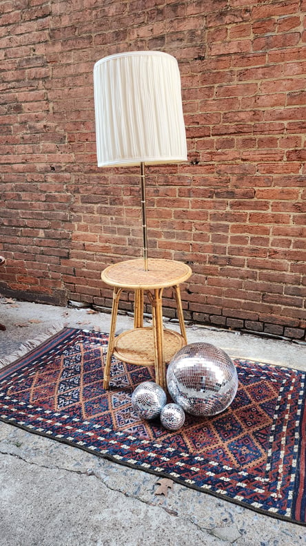 Boho Style Rattan Table Lamp
